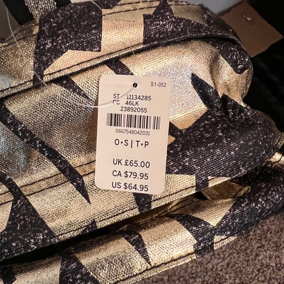 Victoria Secret Pink Stylish Gold and Black Backpack - Picture 2 of 2